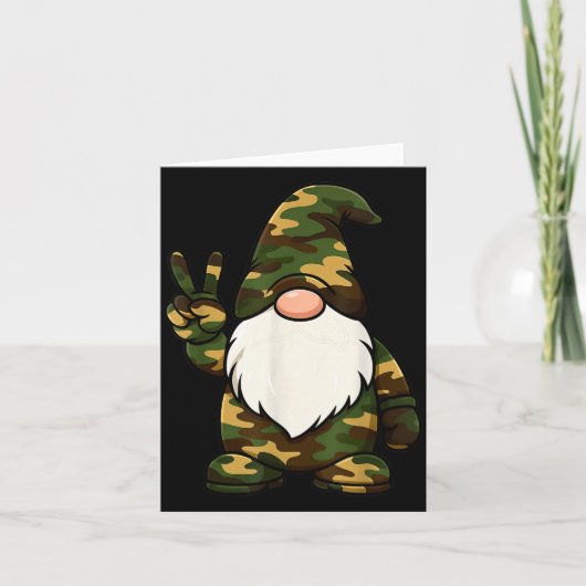 Hello Hunting Season Christmas Camouflage Camo Gno カード (正面)