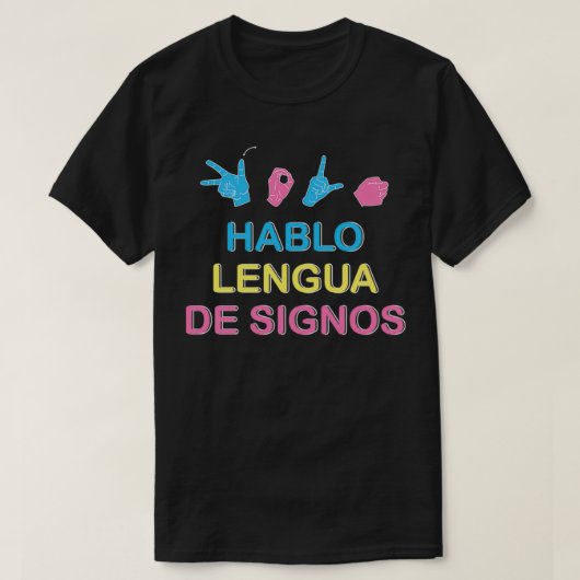Hello iサイン話言語 tシャツ (デザイン正面)