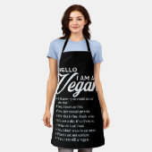 Hello I Am A Vegan 9 Things About Vegan エプロン (着用した状態)