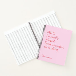 Hello, I’m socially bilingual Funny Introvert Gift ノートブック