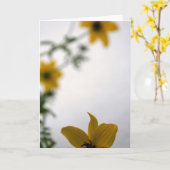 Hello inイエロー花の写真グリーティングカード カード (黄色い花)