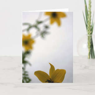 Hello inイエロー花の写真グリーティングカード カード