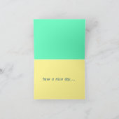 Hello in Light Trail and Sky折り畳みグリーティングカード カード (内部)