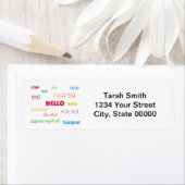 Hello in Many Languagesパーソナライズ差出人住所 ラベル (インサイチュ)