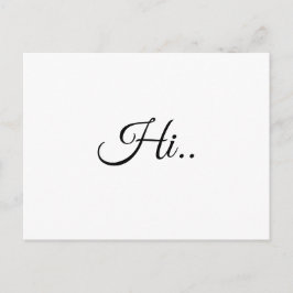 Hello Ivory Cream Minimalist Script Design ポストカード