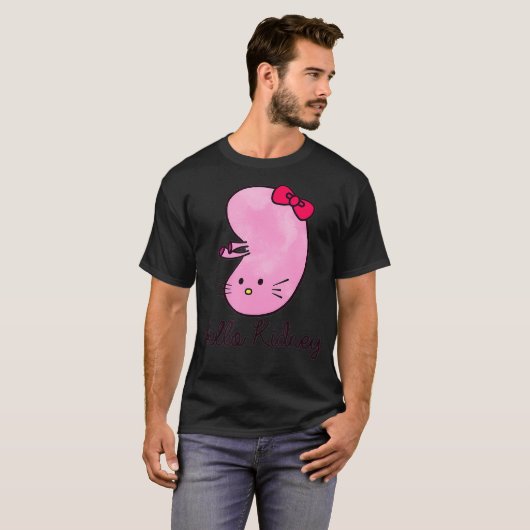 Hello Kidneyおもしろい感謝の気持ちを表す Tシャツ (正面フル)