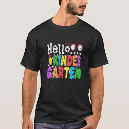 Hello Kindergarten Cute Back To School First Day O Tシャツ (正面)