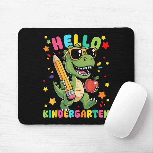 Hello Kindergarten Dinosaur First Day Back To Scho マウスパッド (マウス)