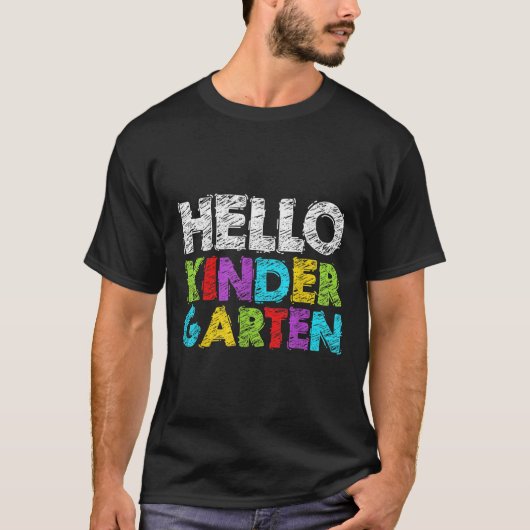 Hello Kindergarten Funny Back To School Student &a Tシャツ (正面)