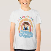 Hello Kindergarten - Personalized Shirt For Boy トライブレンドＴシャツ (正面)