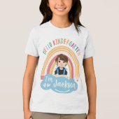 Hello Kindergarten - Personalized Shirt For Boy トライブレンドＴシャツ (正面)