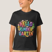 Hello Kindergarten Tシャツ - 子供 学校 (正面)