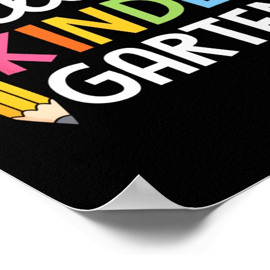 Hello Kindergarten Teacher Kids Back To School Fir ポスター (角)