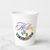 Hello Kindergarten Teacher Mug,Back to School gift 紙コップ (正面)