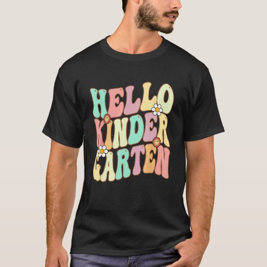 Hello Kindergarten Team Kinder Back To School Teac Tシャツ (正面)