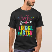 Hello Kindergarten Team Kinder Back To School Teac Tシャツ (正面)