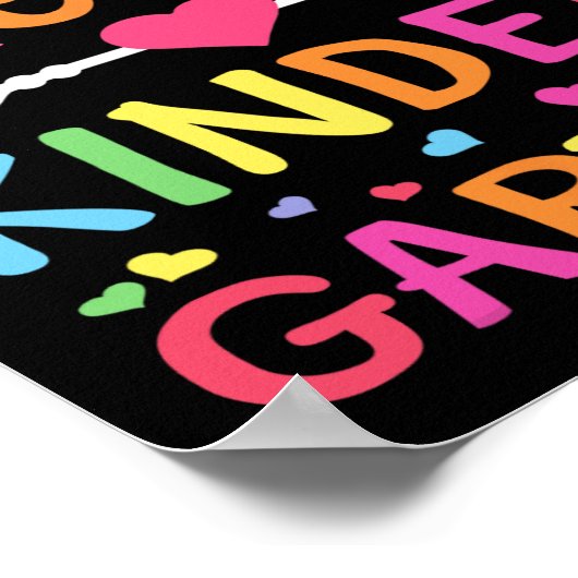 Hello Kindergarten Team Kinder Byck To School Teac ポスター (角)