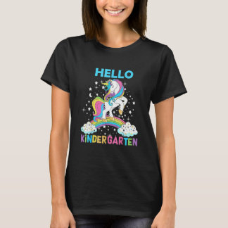 Hello Kindergarten Unicorn Here I Come Kindergarte Tシャツ