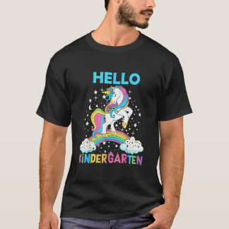 Hello Kindergarten Unicorn Here I Come Kindergarte Tシャツ
