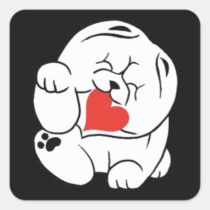 HELLO KOKORO CHOW犬 スクエアシール