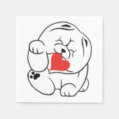 HELLO KOKORO CHOW犬 スタンダードカクテルナプキン (正面)