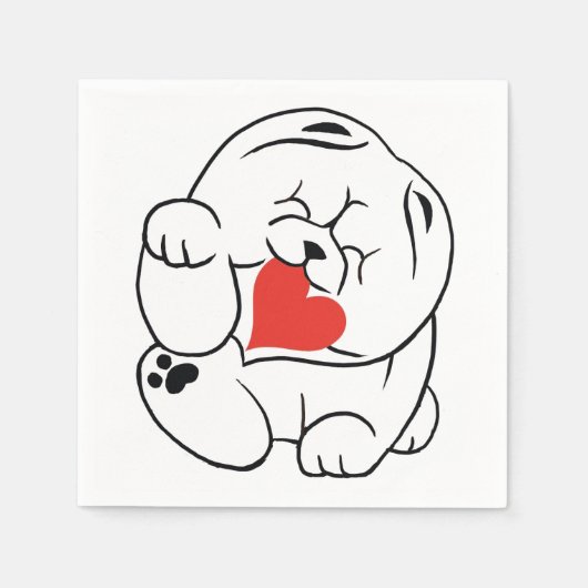 HELLO KOKORO CHOW犬 スタンダードカクテルナプキン (正面)
