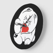 HELLO KOKORO CHOW犬 ラージ壁時計 (傾斜)