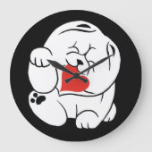 HELLO KOKORO CHOW犬 ラージ壁時計 (正面)