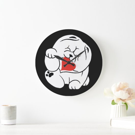 HELLO KOKORO CHOW犬 ラージ壁時計 (ホーム)