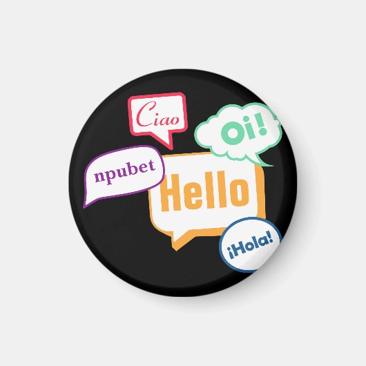 Hello Languages マグネット (正面)