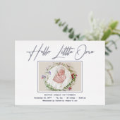 Hello Little エレガント One Scriptフォト誕生箔 箔シーズンカード (立ち正面)