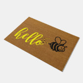  Hello Little Bee Doormat、Welcome DoorMat ドアマット (アングル)