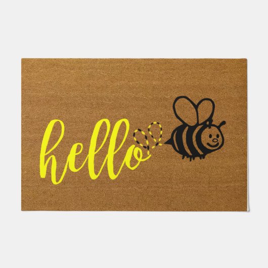  Hello Little Bee Doormat、Welcome DoorMat ドアマット (正面)