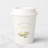 Hello Little Lemon Citrus Baby Shower 紙コップ (裏面)
