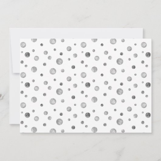 Hello Little Oneスクリプトエレガントフォト誕生 案内状 (裏面)