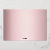 Hello Little Oneスクリプトエレガントフォト誕生 箔シーズンカード (裏面)