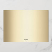 Hello Little Oneスクリプトエレガントフォト誕生 箔シーズンカード (裏面)