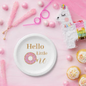 Hello Little One 1st誕生日ピンドーナツパーティー ペーパープレート (パーティー)