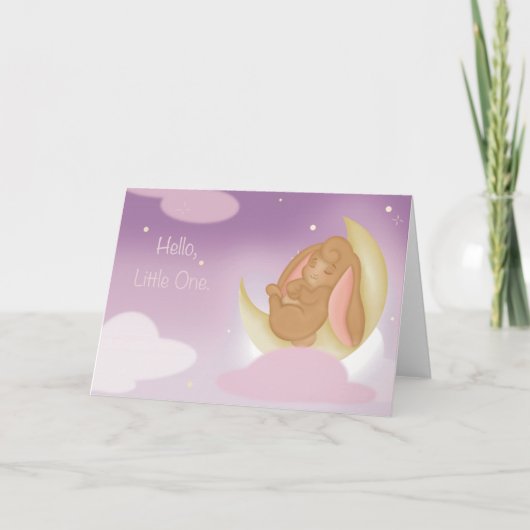 Hello Little One - Baby Birth Greeting Card サンキューカード (正面)