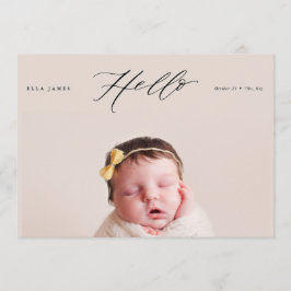 HELLO LITTLE ONE Birth Announcement //黒 案内状