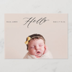 HELLO LITTLE ONE Birth Announcement //黒 案内状
