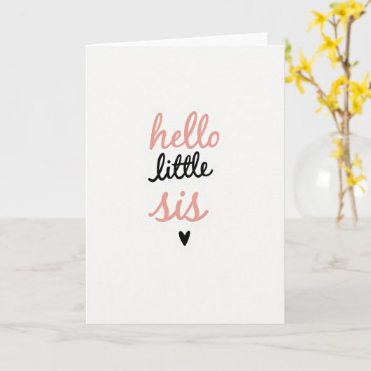 Hello Little Sis Sweet Card カード (黄色い花)