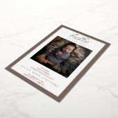 Hello Little Two写真ベビー誕生のお知らせ 箔招待状 (回転した状態)