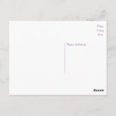 Hello, Love Purple And Whiteハートはがき ポストカード (裏面)