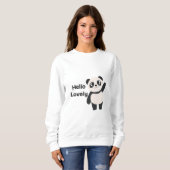 Hello Lovely – Cute Panda T-Shirt Design | Kawaii  スウェットシャツ (正面フル)