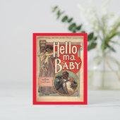 Hello maベビー、Sheet Music 1900ヴィンテージ ポストカード (スタンド正面)