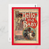 Hello maベビー、Sheet Music 1900ヴィンテージ ポストカード (正面/裏面)
