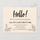 Hello Meet the Neighborsウェルカムポストカード ポストカード (正面)
