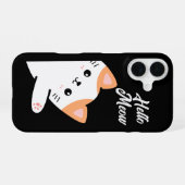 Hello Meow Cat iPhone 16ケース (裏面横)