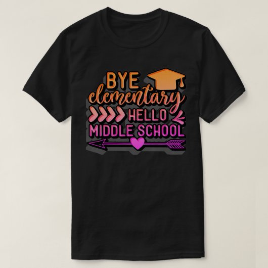 Hello Middle School Graduation Elementary School ( Tシャツ (デザイン正面)